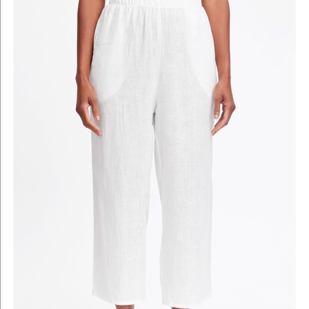 FLAX Flood Cropped Linen Pants